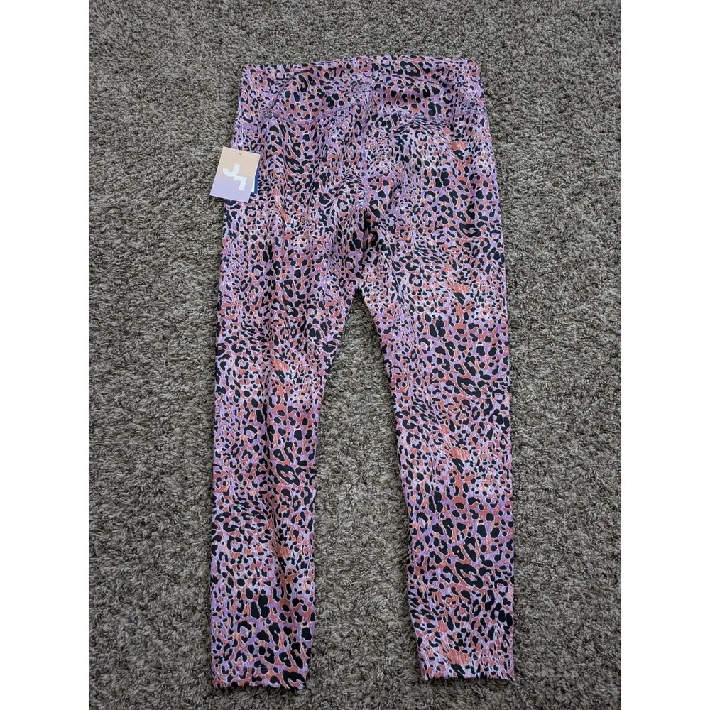 JoyLab High Rise 7/8 Tights Pink Animal Print XL NWT‎ Yoga Running Pant - Picture 2 of 9